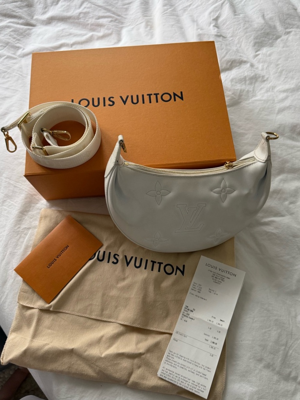 Louis Vuitton Over The Moon Crossbody Shoulder Bag - White Bubblegram Leather
